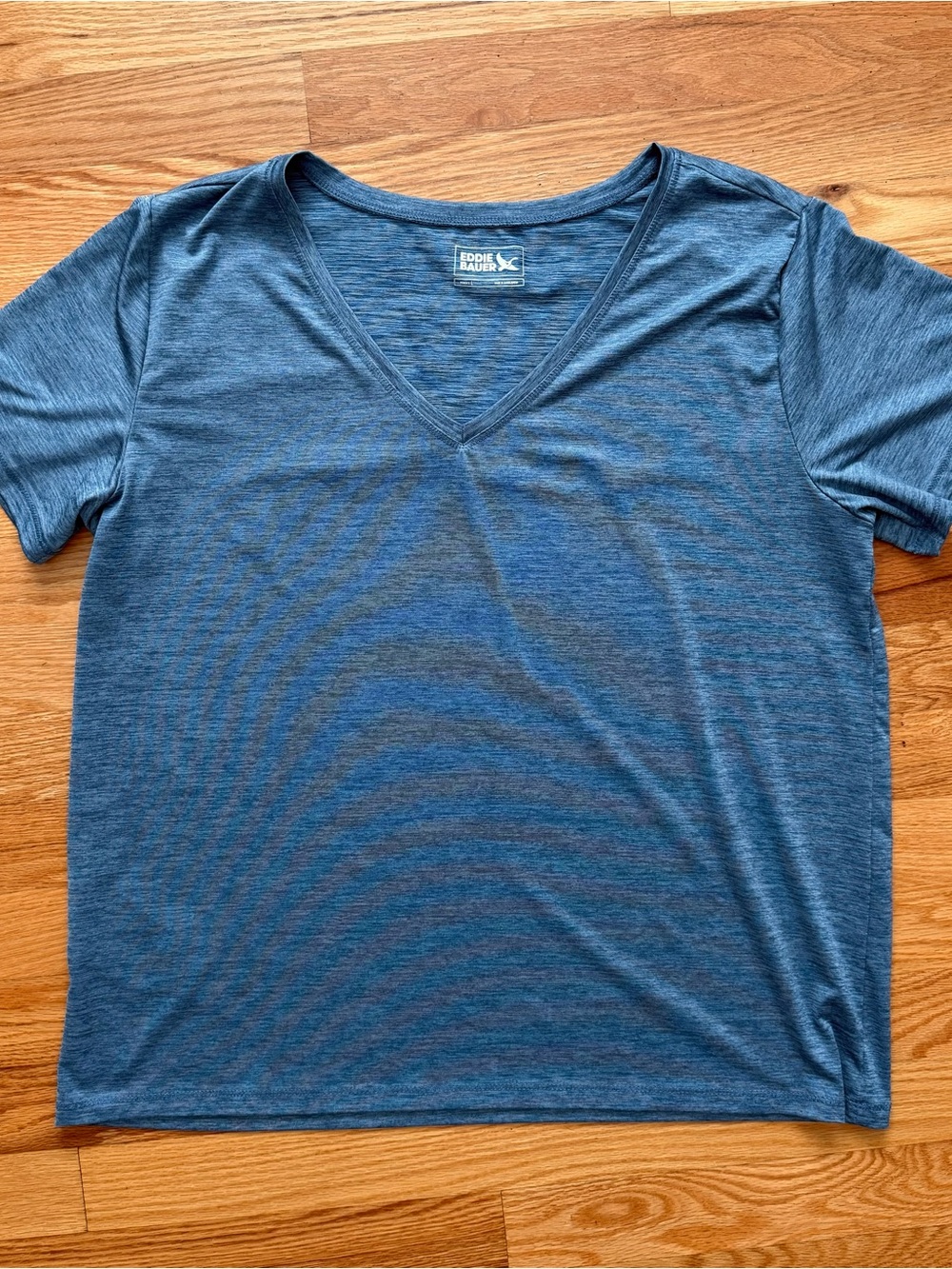 Eddie Bauer | Resolution Stretch Short-Sleeve V-Neck T-Shirt | Blue | Large